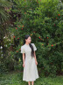 丹珠娜（DanZhuNa）新中式连衣裙女装2024夏季新款气质改良国风少女旗袍改良裙子夏天 杏绿色（无饰品） M 实拍图