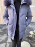 鸭鸭（YAYA） 中年妈妈羽绒服女新款中长款冬装连帽加厚中老年人保暖棉袄外套 紫色 170/XL 实拍图