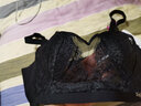 安致儿 文胸薄款内衣女性感大码显小收副乳胸罩透明蕾丝聚拢无钢圈超薄 黑色 90B （40=90BCD通杯） 实拍图