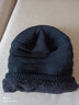 黛莎帽子女秋冬加绒保暖毛线帽包头帽 韩版潮时尚套头帽子户外冬帽护耳针织帽 JDMM6052 黑色 实拍图