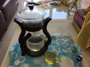 玻璃自动茶具套装耐热创意懒人全自动泡茶器现代简约功夫茶具套装家用 玻璃（邀月）自动茶具-6色把杯+杯架 实拍图