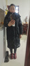 鸭鸭（YAYA）【反季】长款羽绒服女冬季新款韩版宽松防寒保暖长过膝大口袋外套 黑色 S /155 实拍图
