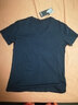 颜域简约纯色短袖T恤女夏装新款时尚气质ol通勤直筒显瘦上衣 深蓝 L 实拍图