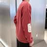 啄木鸟卫衣男2026春秋季新款圆领宽松男生休闲长袖T恤打底衫男士上衣服 85159红色常规款 XL 实拍图