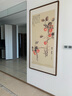 玩易 张大千柿柿如意走廊过道新中式玄关装饰画竖版山水壁画客厅挂画 事事如意 90*180cm（卡纸精裱，胡桃色框） 实拍图