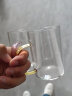 唯铭诺高硼硅耐热透明玻璃杯套装家用带把喝水杯子泡茶杯 两色支装300ML 实拍图