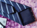 诺斯.马丁拉链领带男士免打懒人易拉得式正装商务7.5cm宽不含领夹子 蓝色条纹 实拍图