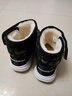 哈比熊童鞋儿童雪地靴男童靴子加绒棉鞋女童短靴AW7089 黑色32码 实拍图