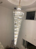 爱邦仕 楼梯吊灯长吊灯复式楼别墅客厅水晶大吊灯轻奢中空旋转楼梯间灯 直径80cm 高度3米 三色变光 实拍图