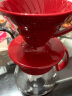 HARIO日本进口咖啡壶套装V60滴滤式耐热玻璃手冲咖啡套装01号红色 实拍图