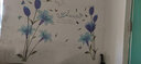 欧仕图（OUSHITU）电视背景墙自粘墙贴小清新鲜花客厅房间装饰画3d立体紫色墙花贴纸 浪漫蓝色百合花 实拍图