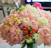 冉子花坊鲜花速递香槟玫瑰百合混搭花束向日葵同城配送生日礼物 韩式白百合粉绣球混搭花束 实拍图