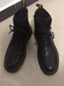 百丽（Belle）复古粗跟马丁靴男休闲工装风机车短靴加绒92267DD0 黑色(8孔)-92427 42 (260mm) 实拍图