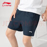 李宁（LI-NING）运动短裤男裤子夏季五分裤健身跑步休闲裤透气舒适运动卫裤 广东蓝227-2 L 实拍图