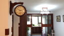 汉时（Hense）欧式双面挂钟客厅创意现代两面时钟时尚创意木质挂表石英钟HDS17 A款棕色中号 实拍图