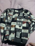 罗蒙（ROMON）小众设计高级感不规则几何油画迷彩毛衣外套男秋季外穿开衫针织衫 黑色 2XL ( 145-155斤 ) 晒单实拍图