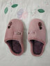 惠夫人 棉拖鞋男冬天室内厚底半包根情侣居家防滑毛绒棉拖鞋女秋冬 细线 栗紫 36-37 (适合35-36码穿) 实拍图
