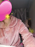 芬腾睡衣女珊瑚绒秋冬季新款休闲长袖开衫保暖翻领长裤家居服套装新年 豆沙粉 S 实拍图