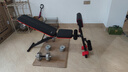 施耐德哑铃凳仰卧起坐辅助器家用健身器材折叠飞鸟椅子锻炼卧推凳健身椅 至尊款-配前置靠板（可折叠 ） 实拍图