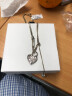 AJIDOU/阿吉豆潮酷时尚金属风爱心珍珠项链 咖啡金 长36cm 饰物直径1.7cm 晒单实拍图