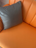 牧席轻奢风沙发客厅小户型布艺双人现代简约卧室家具公寓三人直排沙发 1-复古灰+轻奢橙-免洗科技布 四人位 220cm 实拍图