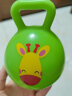 费雪（Fisher-Price）婴儿手抓摇铃球拍拍球小球宝宝充气橡胶皮球 4寸手柄铃铛F0517 绿色 实拍图