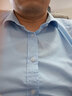 FIRS杉杉长袖衬衫男 中年爸爸装商务正装时尚格子免烫白衬衣 蓝色斜纹 42 实拍图