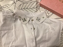 IFSONG美宋 毛衣装饰假领子女士水钻假领 假衬衫领子衬衣领春秋冬季假衣领 白色圆领镶钻001S（均码，建议80-130斤） 实拍图
