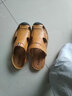 威登羊夏季包头凉鞋男士手工沙滩鞋牛皮户外洞洞鞋透气休闲凉拖鞋镂空涉水溯溪鞋子 1802金黄 40 实拍图