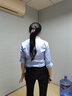 DGPZ衬衫女商务休闲正装衬衣打底衫OL通勤工作服韩版女装上衣YLM806 蓝色长 S （80-90）斤 实拍图