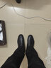 老人头（LAORENTOU）皮鞋男士商务休闲鞋透气软面正装男鞋懒人爸爸鞋 A20231 黑 40  实拍图