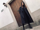 遠铭风衣女中长款过膝2024春秋新款女装韩版宽松黑色大衣港风薄款外套 黑色 M【建议102-114斤】 实拍图