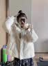 亿梵莎（YIFANSHA）棉服外套秋冬款女2026新款韩版小个子学生宽松面包服羽棉袄绒服女 米白色 均码（可备注码数） 实拍图