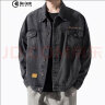 爱洛斯汀堡牛仔外套男春秋上衣服男装休闲夹克衫ins潮牌夹克男工装棒球服男 【G13黑灰色】 L 【100-120斤】 实拍图