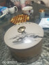正扬粗陶茶叶罐子 陶瓷密封罐 茶罐陶罐 大号储藏罐 醒茶罐 普洱罐子 大号粗陶直罐-清韵荷香 500克 实拍图