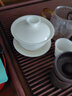 大号白瓷盖碗茶杯手抓壶泡茶碗家用大容量300ml 陶瓷功夫茶具茶碗 泡茶器三才盖杯 实拍图