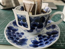 陶趣居日本进口蓝凛堂陶瓷咖啡杯碟套装日式青花釉下彩红茶杯家用下午茶 葡萄杯碟组合 实拍图