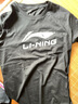 李宁（LI-NING）短袖t恤男装夏季新款棉质吸湿透气运动半袖男上衣圆领logo运动服 经典黑 L/175 实拍图