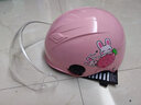 Andes HELMET小孩儿童3c头盔电动车头盔可爱卡通女童夏季防雨女安全帽四季通用 卡其熊【3C认证】送耳朵透明短镜 均码 实拍图