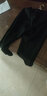 木林森（MULINSEN）品牌运动裤男春秋季纯色棉质加绒厚收口裤子男士束脚休闲跑步长裤 黑色红标-加绒加厚 2XL 实拍图