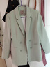 AMII女装2025职业西服套装女夏季新款休闲外套时尚西装两件套 抹茶绿(西装) M (160) 实拍图