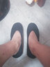 柯奇诺（KQINOKQN）老北京布鞋牛筋底男圆口一脚蹬小口布鞋传统老头鞋防滑耐磨 圆口黑底 41 实拍图