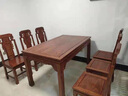 善匠良品 红木家具非洲花梨（学名：刺猬紫檀）餐桌 实木方形餐台 新中式餐桌椅组合 1.3米如意象头方桌+4餐椅 实拍图