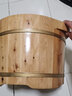 蔚风 木桶泡脚桶实木加厚足浴盆洗脚桶按摩养生桶 26cm高双耳平底桶+盖子 实拍图