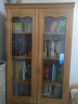 实为书柜实木书柜书架书橱组合带玻璃门中式落地书柜墙客厅现代简约 浅茶色 实木两门 实拍图
