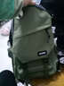 酷咖书包男韩版原宿ulzzang双肩包女学生背包防划耐磨15.6英寸笔记本 深绿【带2徽章/带猩猩挂件】 实拍图