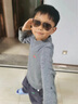 雷朋（RayBan）雷朋儿童太阳镜墨镜飞行员形蛤蟆镜防紫外线眼镜0RJ9506S可定制 220/11黑色镜框灰色渐变镜片 尺寸52推荐年龄6～10岁 实拍图
