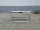 悦美妙 换鞋凳现代简约家门口穿鞋凳试鞋凳多功能防尘收纳储物柜鞋柜 【加厚坐垫款】暖白色80CM 实拍图