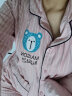 乔月月子服纯棉孕妇睡衣产后外出喂奶衣哺乳套装睡衣家居服 竖条纹熊 L码（120-135斤左右） 晒单实拍图