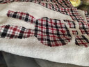 金号 纯棉枕巾一对2条装 全棉纱布加大加厚卡通情侣儿童家用枕头巾 格子兔/红色（2条装） 52*76cm 实拍图